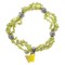 Earth's Jewels Semi-Precious New Jade Natural Peridot 4-Strand Bracelet, Butterfly Charm